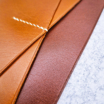 Porte - passeport Bi - matière – Cuir & feutre - MOUN CREATION Artisan maroquinier